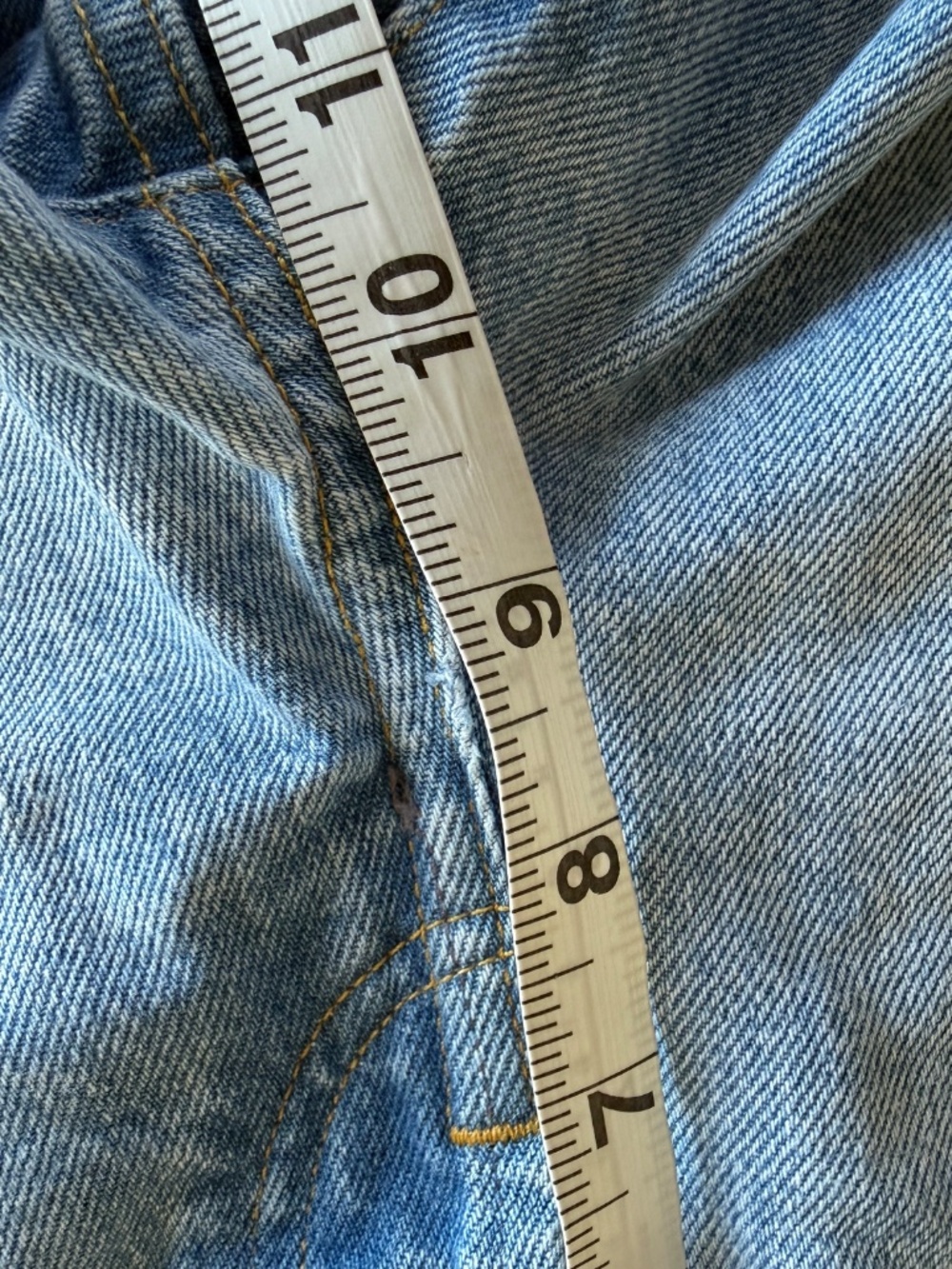 AGOLDE Parker Long Denim Shorts Swapmeet Size 26 - Picture 10 of 11